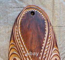 Spirit Board Papua New Guinea Small Face Mid Century Hand Carved Excellent