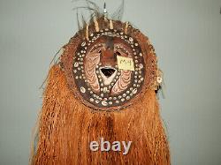Spirit Mask with Woven Full Head Covering Papua New Guinea Sepik River