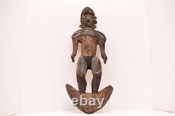 Statue Papua New Guinea Food Hook Ancestor Carved Wood Figure Board Hanging