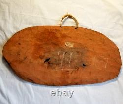 Story Board Carved Wood Panel Papua New Guinea Pyrography Pacific Art Crocodile