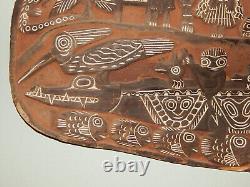 Story Board Wood Carving Papua New Guinea Kambot Village Culture and Folklore