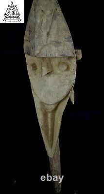 Stunning Fine Old Yena Stick Nukuma Mask, Sepik, PNG, Papua New Guinea