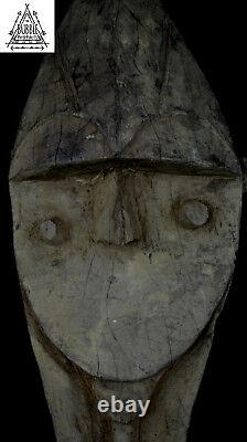 Stunning Fine Old Yena Stick Nukuma Mask, Sepik, PNG, Papua New Guinea