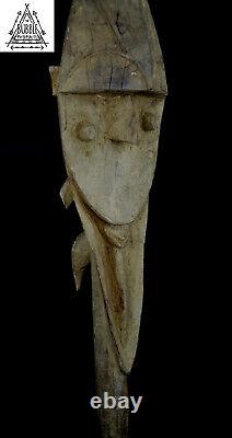 Stunning Fine Old Yena Stick Nukuma Mask, Sepik, PNG, Papua New Guinea
