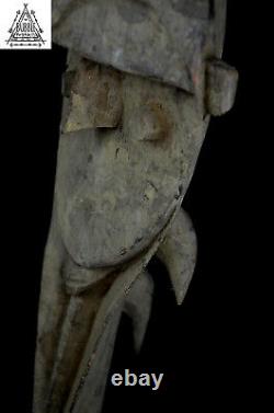 Stunning Fine Old Yena Stick Nukuma Mask, Sepik, PNG, Papua New Guinea