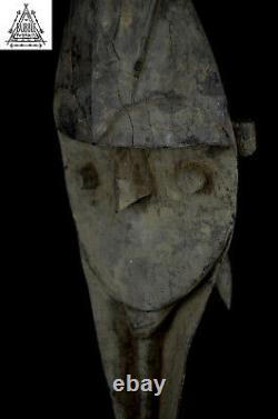 Stunning Fine Old Yena Stick Nukuma Mask, Sepik, PNG, Papua New Guinea