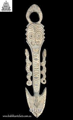 Superb Old Ceremonial Spirit Hook Figure, Sawos, PNG, Papua New Guinea, Oceanic