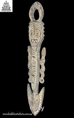 Superb Old Ceremonial Spirit Hook Figure, Sawos, PNG, Papua New Guinea, Oceanic