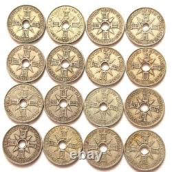 TERRITORY NEW GUINEA LOT 16 x 1 SHILLING 1938, 86 GRAMS SILVER 925, GEORGE VI