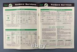 Taa Trans Australia Airlines Timetable Papua New Guinea August 1961 Route Map