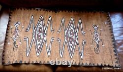 Tapa Bark Cloth Painting Papua New Guinea Pacific Wall Art I