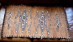 Tapa Bark Cloth Painting Papua New Guinea Pacific Wall Art I^