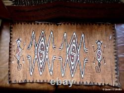 Tapa Bark Cloth Painting Papua New Guinea Pacific Wall Art I