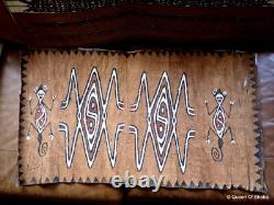 Tapa Bark Cloth Painting Papua New Guinea Pacific Wall Art I
