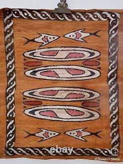 Tapa Bark Cloth Painting Papua New Guinea Pacific Wall Art II