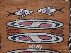 Tapa Bark Cloth Painting Papua New Guinea Pacific Wall Art II