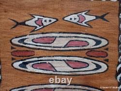 Tapa Bark Cloth Painting Papua New Guinea Pacific Wall Art II