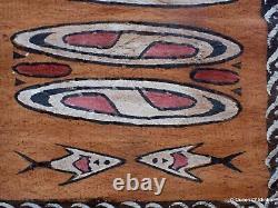 Tapa Bark Cloth Painting Papua New Guinea Pacific Wall Art II