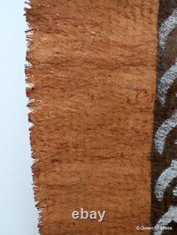 Tapa Bark Cloth Painting Papua New Guinea Pacific Wall Art II