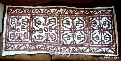 Tapa Bark Cloth Painting Papua New Guinea Pacific Wall Art III