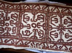 Tapa Bark Cloth Painting Papua New Guinea Pacific Wall Art III