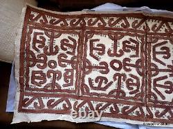 Tapa Bark Cloth Painting Papua New Guinea Pacific Wall Art III