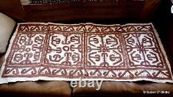 Tapa Bark Cloth Painting Papua New Guinea Pacific Wall Art III#