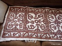 Tapa Bark Cloth Painting Papua New Guinea Pacific Wall Art III