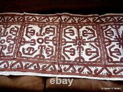 Tapa Bark Cloth Painting Papua New Guinea Pacific Wall Art III