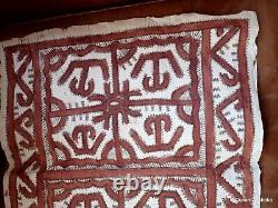 Tapa Bark Cloth Painting Papua New Guinea Pacific Wall Art III