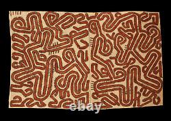 Tapa cloth, painted beated bark, popondetta, papua new guinea