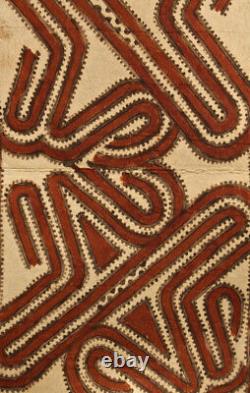 Tapa cloth, painted beated bark, popondetta, papua new guinea