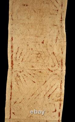 Tapa cloth, painted beated bark, popondetta, papua new guinea