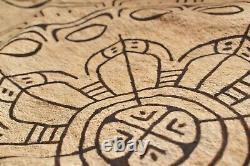 Tapa painted bark cloth Art Collingwood Bay Tufi Papua New Guinea Tribal art