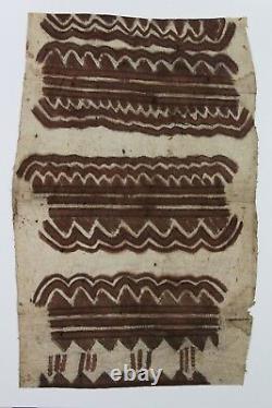 Tapa painted bark cloth, Tribal Art Collingwood Bay Tufi People Papua New Guinea