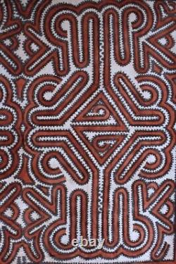 Tapa, painted beaten bark popondetta, pacific art, oceanic art, Papua New Guinea