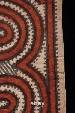 Tapa, painted beaten bark popondetta, pacific art, oceanic art, Papua New Guinea
