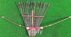 Traditional Recurve Archery Set With 20 Arrows Plus Holder