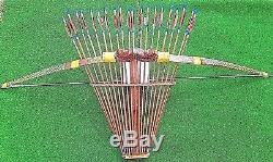 Traditional Recurve Archery Set With 20 Arrows Plus Holder (hand Painted)