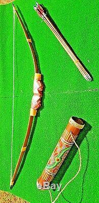 Traditional Recurve Archery Set (hand Carved & Painted)