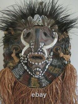 Tribal Art Oceanic Papua New Guinea Sepik Asmat Ceremonial Head Dress Mask