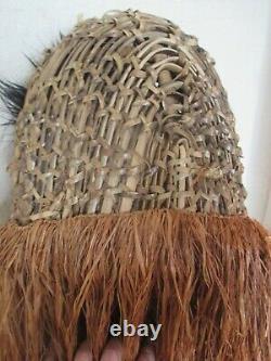 Tribal Art Oceanic Papua New Guinea Sepik Asmat Ceremonial Head Dress Mask
