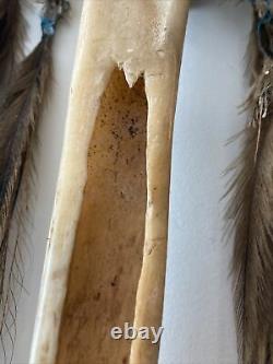 Tribal Asmat 13 Dagger Papua New Guinea Cassowary Bird Bone Feather