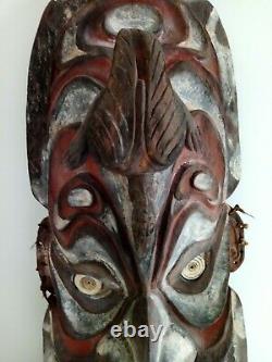 Tribal Large Oceanic Papua New Guinea Wooden Mask Board