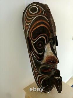 Tribal Papua New Guinea Carved Wooden Mask Board