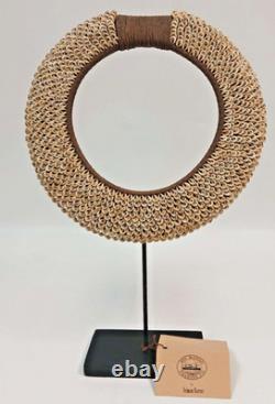 Tribal Shell Necklace Ceremonial Collar from Papua New Guinea Neiman Marcus Tag
