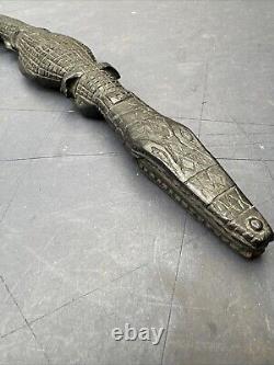 Unusual Old Papua New Guinea Ancestor Spirit Crocodile Man Human Effigy Figure