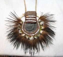 VINTAGE PAPUA NEW GUINEA LANI TRIBE PECTORAL NECKLACE Authentic