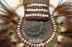 VINTAGE PAPUA NEW GUINEA LANI TRIBE PECTORAL NECKLACE Authentic