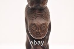 VINTAGE Papua New Guinea Massim Wood Tribal Carving Figure Statue 10 Totem Pole